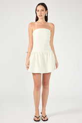 Strapless Mini Dress - Cream